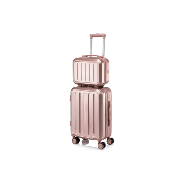 Conjunto Mala De Viagem E Frasqueira 10kg Tsa Roda Dupla360°