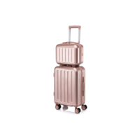 Conjunto Mala De Viagem E Frasqueira 10kg Tsa Roda Dupla360°