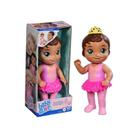 Baby Alive Boneca Princesa Bailarina Bebê de Cabelos Castanhos em plástico 26 cm Brinquedo para meninas e meninos a partir de 3 anos