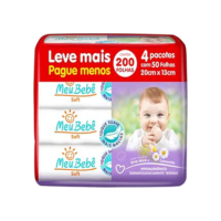 Toalha Umedecida Meu Bebê Soft Unidades (200)