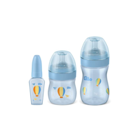 Lillo Kit De Mamadeira Primeiros Passos 50/150/240Ml Azul -