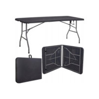 Mesa Dobrável Vira Maleta com Alça Portátil 1.80m Camping Pesca Jardim Área Externa Interna Luvinco