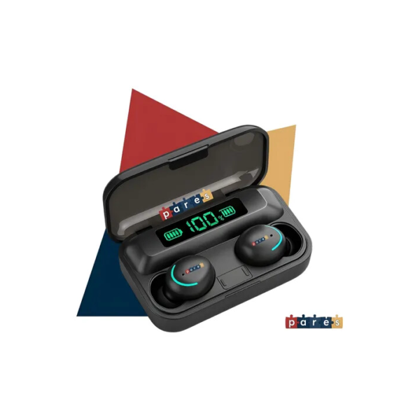 Fone De Ouvido Sem Fio Bluetooth F9-5 Pares Som Imersivo Powerbank Moderno Bateria Longa Duração Academia Compativel Com Todos Celulares