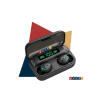 Fone De Ouvido Sem Fio Bluetooth F9-5 Pares Som Imersivo Powerbank Moderno Bateria Longa Duração Academia Compativel Com Todos Celulares