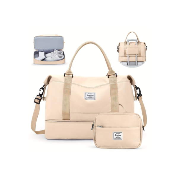 Kit 2 Bolsa Mala Para Viagem Academia Multifuncional De Grande Capacidade De Camada Dupla