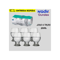 Jogo De Copos De Vidro Com 6 peças 250ml - Paulista Nadir Figueiredo