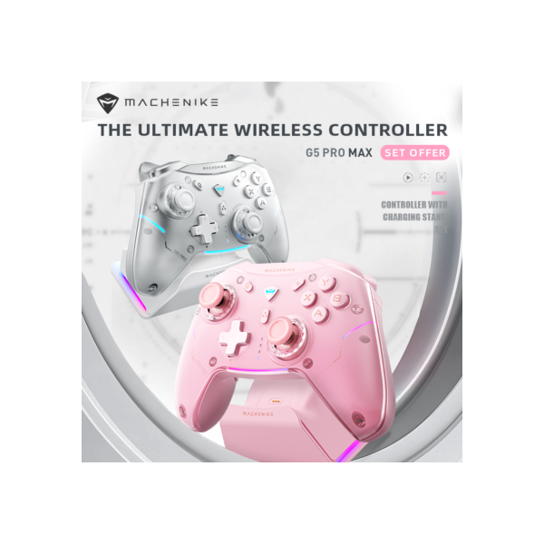 Machenike-G5Pro Max Controlador De Jogos Com Doca De Carregamento, Gamepad Sem Fio RGB, Joystick De Efeito Hall, Gatilho para Interruptor, PC, Telefone