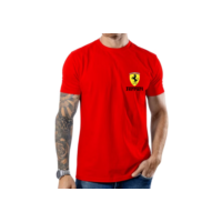 Camiseta Masculina Premium Scuderia Ferrari Luxo Camisa 100% Algodão Malha 30.1 P ao GG