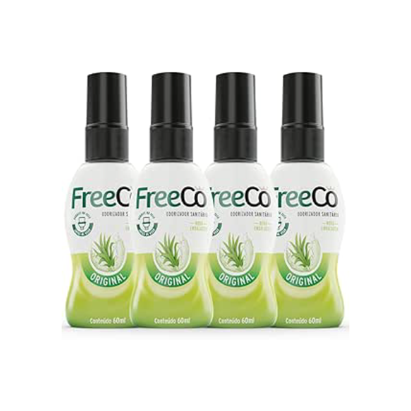 Freecô Bloqueador De Odores Sanitários - Original 60ml Pack com 4 unidades