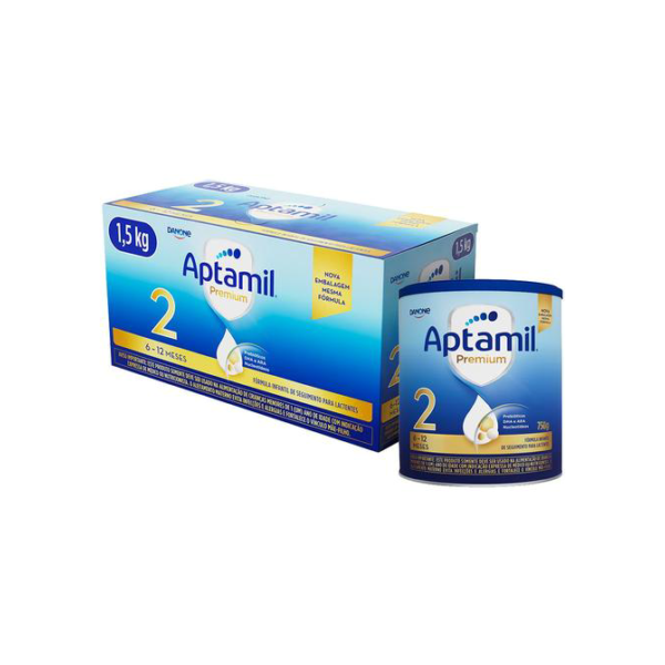 Fórmula Infantil Aptabox Premium 2 Sabor Original Aptamil 750g Cada 2 Unidades