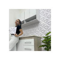 Kit 10 placas pvc 3d revestimento de parede decorativa 25 cm