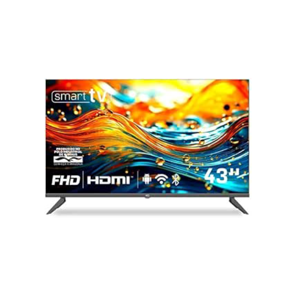 Smart TV HQ 43" Full HD tela sem bordas Sistema Android Design Slim HQS43NKHM