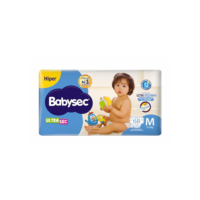 Babysec Fraldas Descartáveis Ultrasec Galinha Pintadinha, 72 Unidades, Tamanho M 5 - 9, 5 Kg, Babysec, Azul, M
