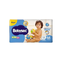 Babysec Fraldas Descartáveis Ultrasec Galinha Pintadinha, 72 Unidades, Tamanho M 5 - 9, 5 Kg, Babysec, Azul, M