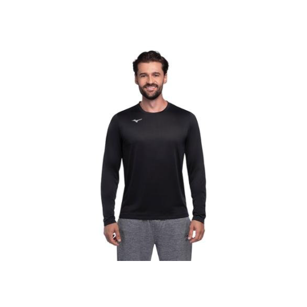 Camiseta Mizuno Energy 2.0  Manga Longa Masculina - Preto