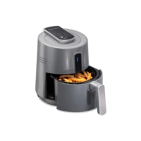Fritadeira Air Fryer Eletrica Antiaderente Painel Digital Inteligente 6 Funções Pré-programadas Até 200°c Forno Fryer 3,5 Litros 1400 W De Potência Sem Oléo Cor Cinza - Hamilton Beach