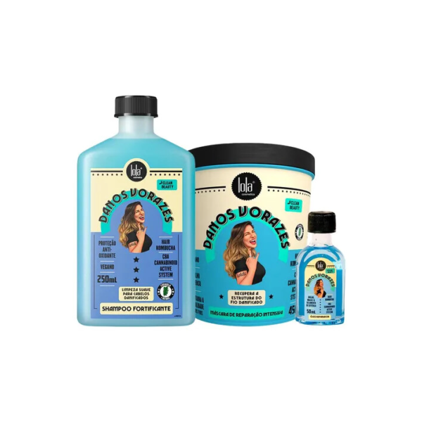 Kit Lola Cosmétics Reconstr Danos Vorazes -sh E Másc E Óleo