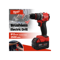 Milwaukee sem escova 18v furadeira elétrica 150n.m furadeira de impacto sem fio da equipe de decoração utiliza ferramentas elétricas de bateria milwaukee m18