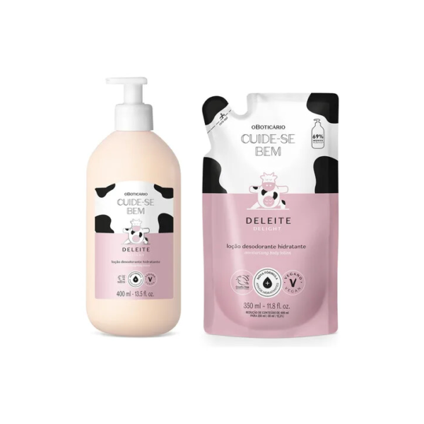 Combo Cuide-se Bem Deleite: Loção Corporal 400ml + Refil 350
