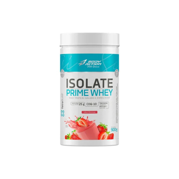 Isolate Prime Whey 900g - Sabor Morango - Body Action