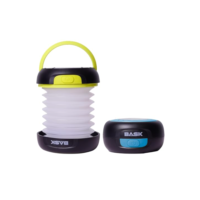 BASK Lanterna Retrátil com Gancho – Pilha AA (3x), Até 50h de Luz Estável, Compacta e Portátil – Ideal para Camping, Emergência e Casa (Verde)