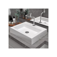 Cuba pia de apoio retangular 47x37cm para banheiro lavabo Esmeralda Beltempo