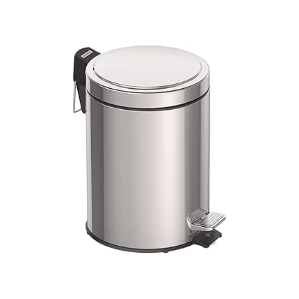 Lixeira com Pedal em Aço Inox Acabamento Tramontina Inox 5Litros
