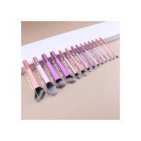 14 Conjunto de Escova de Maquiagem Profissional com Escova em Pó Solto e Escova de Pó Blush