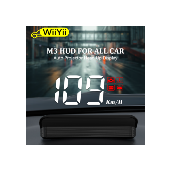 Wiiyii m3 hud head-up display obd2 viagem computador projetor de velocidade obd2 auto-bordo computador combustível quilometragem alarme acessórios do carro