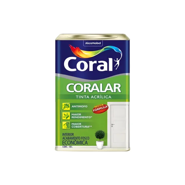 Tinta Coralar Anti Mofo Acrilica Coral Escolha Sua Cor!!