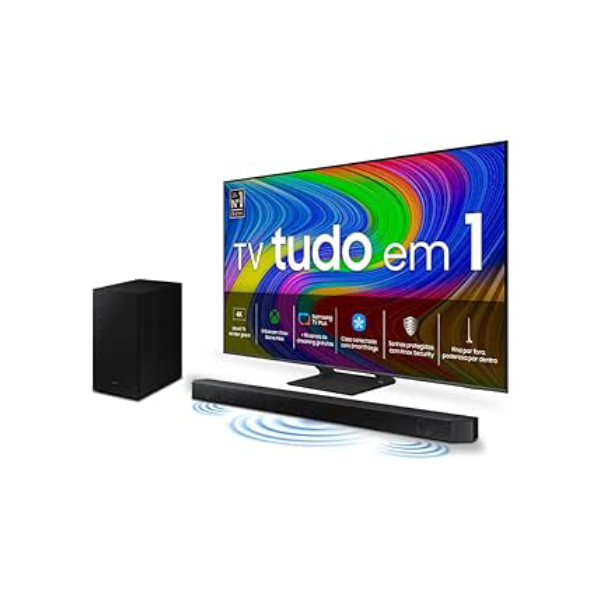 Samsung Combo Smart TV 55" QLED 4K 55Q65D 2024 + Soundbar HW-B550/ZD