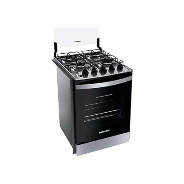 Fogão Brastemp 4 Bocas de embutir Inox com dupla chama e grades individuais - BYO4EBR Bivolt