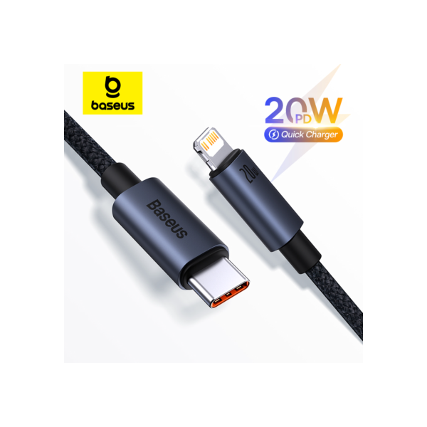Baseus-Cabo USB Tipo C para Lightning, cabo de carregamento rápido para iPhone 13, 12, 11 Pro Max, X, XR, 8