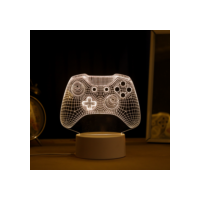 Luminária LED 3D de Mesa / Luz Noturna Presente Criativo / Decoração - Controle de videogame, manete, gamer
