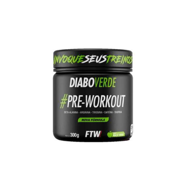 Diabo Verde Pre-Workout Maçã Verde 300g - FTW