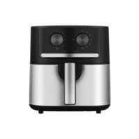 Fritadeira Air Fryer 5,5l Cyclone Preto E Inox Midea