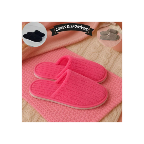 Chinelo Pantufa Feminina Macia E Quentinha Solado Leve e Confortável Diversas Cores