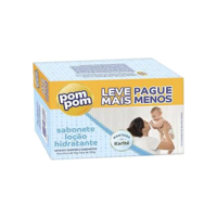 Kit Sabonete em Barra Pom Pom Loção Hidratante com 5 unidades de 70g cada