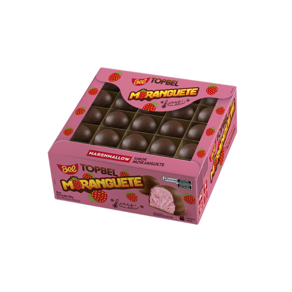 TopBel Ao Leite Recheio Sabor Moranguete 50 un.