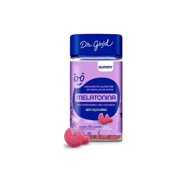 Melatonina Em Gomas Sabor Morango - 120 Gomas - Fini Dr Good