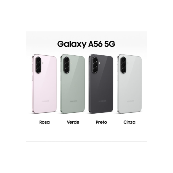 Smartphone Samsung Galaxy A56 5G 256GB//128GB, 8GB RAM, Câmera 50MP, IP67, Super AMOLED 6.7", Recursos AI