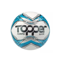 Bola De Futebol Slick Campo Cor Azul/Branco/Preto Topper