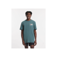 Camiseta Comfort em Meia Malha com Estampa de Mosaico Geométrico Verde
