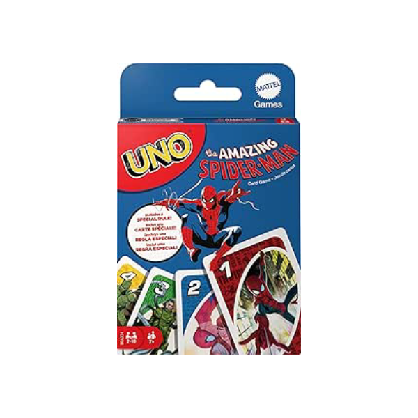 UNO Jogo de Cartas Marvel Spider-Man para Crianças, Adultos & Família com Baralho e Regra Especial Inspirados nos Quadrinhos da Marvel