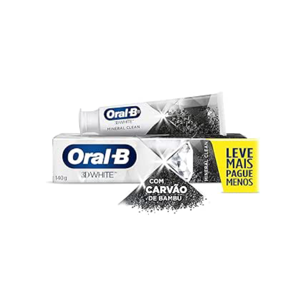 Creme Dental Oral-B Mineral Clean Com Carvão 140g
