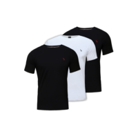 Kit 3 Camisetas Premium Malha Peruana 100% Algodão Fio 30.1