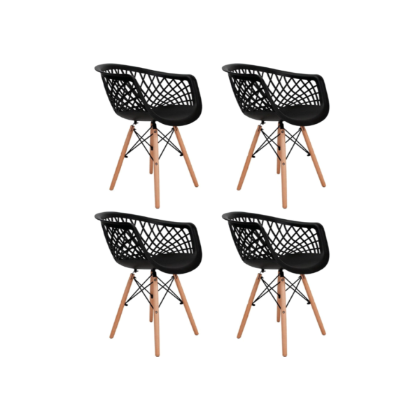 Conjunto com 4 Cadeiras Web DSW - Cores Diversas