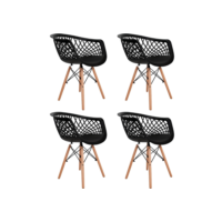 Conjunto com 4 Cadeiras Web DSW - Cores Diversas