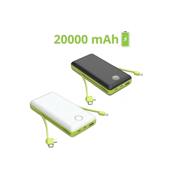 Carregador Portátil Bateria Power Bank 20000mah Duas entradas de carregamento PN-959 -JACKCELL