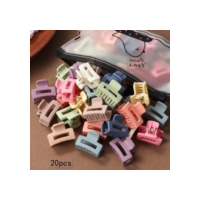Garras de Cabelo Fofas Coloridas Aleatórias 20pcs Fosco Quadradas Geométricas para Mulheres e Meninas